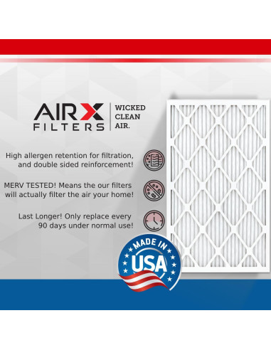Filtro de Aire AirX MERV 11 54.6x59.7x2.5 cm Paquete de 6