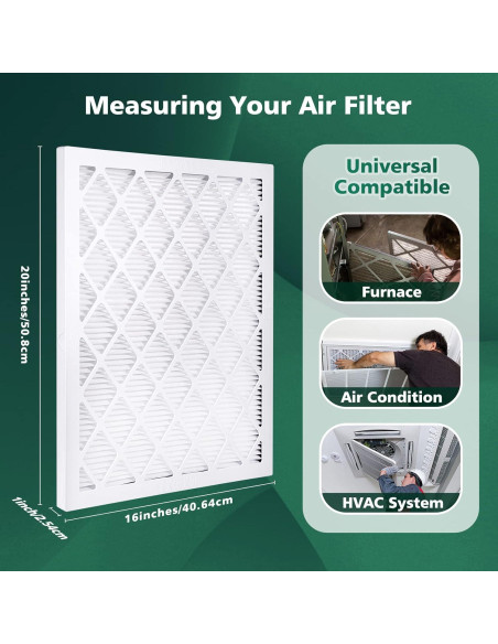 Filtro de Aire UBeesize 16x50.8x2.5 cm MERV 8 9-Pack Filtro de Aire UBeesize 16x50.8x2.5 cm MERV 8 9-Pack