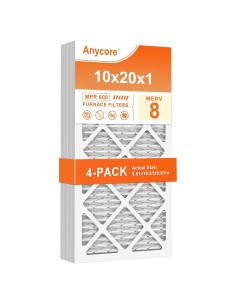 Filtro de Aire Anycore 10x20x1 MERV 8 Paquete de 4