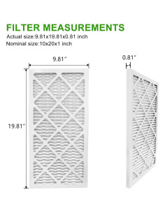 Filtro de Aire Anycore 10x20x1 MERV 8 Paquete de 4 2