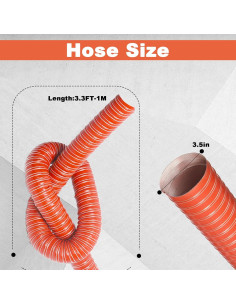 Manguera de Aire Automotriz NOWBALL 3.5" x 1m Silicona 2