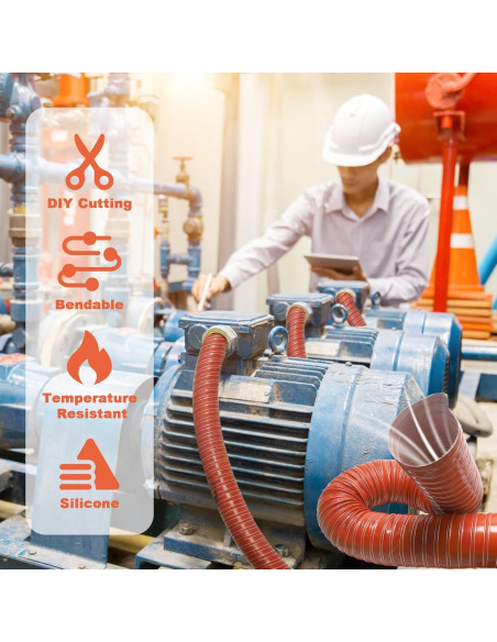 Manguera de Aire Automotriz NOWBALL 3.5" x 1m Silicona