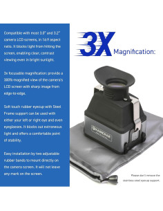 Visor LCD Aumentador 3X Kamerar CVF-2 para Cámaras DSLR 2