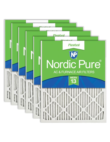 Filtros de Aire Plisados MERV 13 Nordic Pure 12x20x1 Paquete de 6