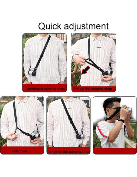 Correa para cámara ajustable Nikon Canon Fujifilm 83-135 cm