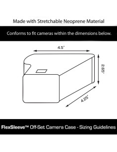 Funda Compacta para Cámara USA GEAR Neopreno Negro 11.43x10.8cm 2