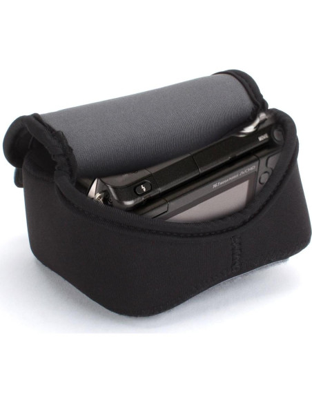 Funda Compacta para Cámara USA GEAR Neopreno Negro 11.43x10.8cm