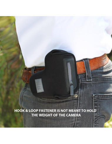 Funda Compacta para Cámara USA GEAR Neopreno Negro 11.43x10.8cm