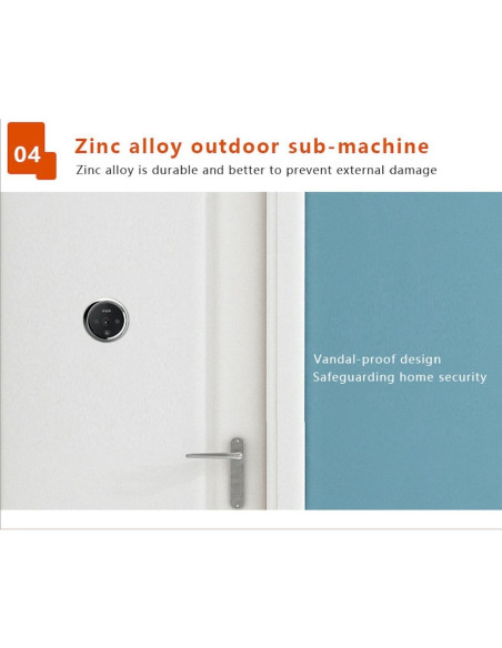 Visor de Puerta Digital 3" Digitsea con Batería 1200mAh