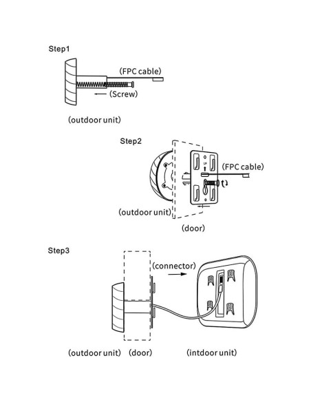 Visor de Puerta Digital 3" Digitsea con Batería 1200mAh