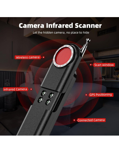 Detector de Cámara Oculta Aroeally T01 - 5 Niveles Sensibilidad