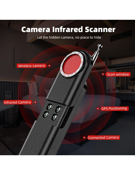 Detector de Cámara Oculta Aroeally T01 - 5 Niveles Sensibilidad
