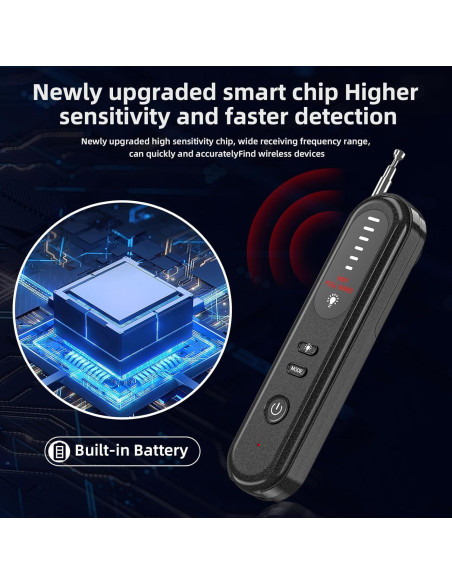 Detector de Cámara Oculta Aroeally T01 - 5 Niveles Sensibilidad