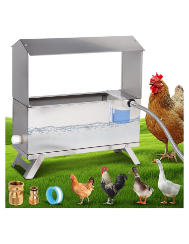 Dispensador Automático de Agua para Pollos LZWUNYXE 6L Acero Inoxidable