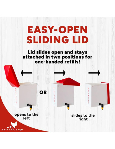 Bebedero Automático RentACoop 2L con 2 Picos para Aves