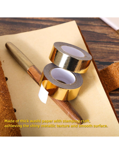 Cinta Washi de Foil Sólido TSSART Dorado 1.5 cm x 20 m Cinta Washi de Foil Sólido TSSART Dorado 1.5 cm x 20 m