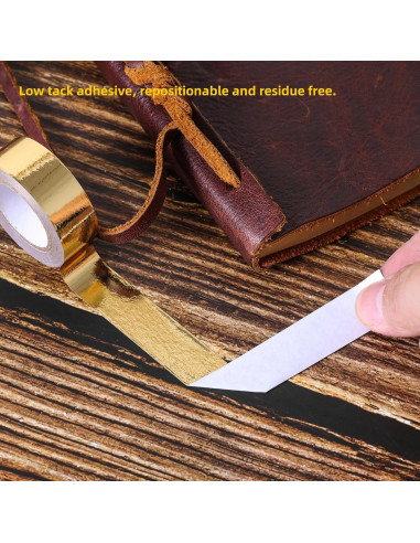 Cinta Washi de Foil Sólido TSSART Dorado 1.5 cm x 20 m