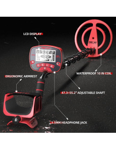 Detector de Metales PANCKY PK0075 Impermeable 10" LCD 5 Modos 2
