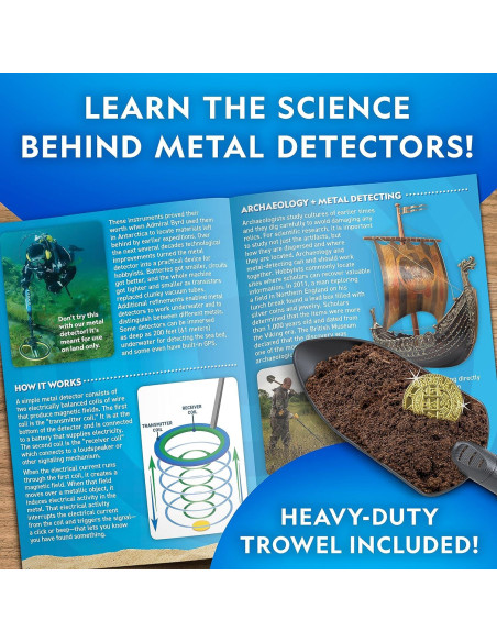 Detector de Metales para Niños National Geographic 7.4" Impermeable