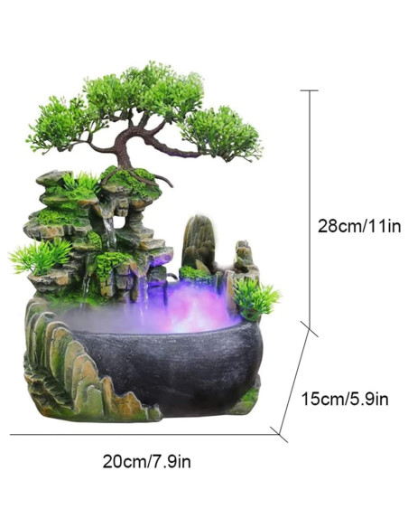 Fuente de Mesa JOINDATAT Zen Iluminada 1.34 kg 25.4x20.3x22.9 cm Fuente de Mesa JOINDATAT Zen Iluminada 1.34 kg 25.4x20.3x22.9 cm