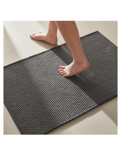 Alfombra de baño antideslizante TYUU gris oscuro 40x61cm