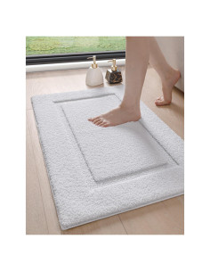 Alfombrilla de baño DEXI 61x91 cm blanca antideslizante
