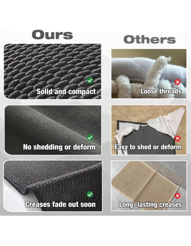 Alfombra de baño antideslizante TYUU gris oscuro 40x61cm