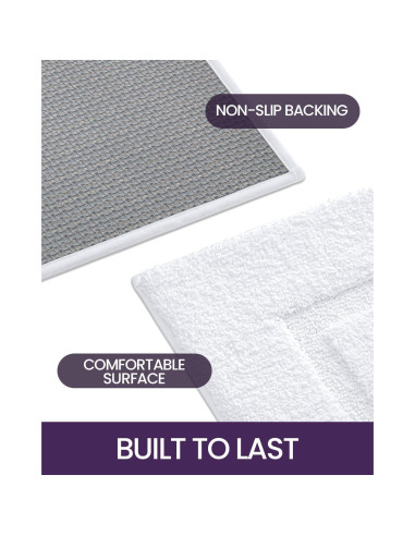 Alfombrilla de baño DEXI 61x91 cm blanca antideslizante