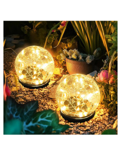 Luces Solares Exteriores PATIOPIA 2 Paquete Blanco Cálido