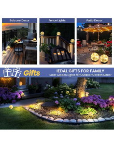 Luces Solares Exteriores PATIOPIA 2 Paquete Blanco Cálido 2