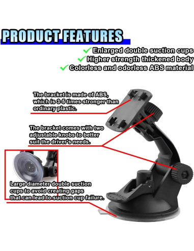 Soporte de Monitor de Cámara de Respaldo DUSCOKE 2PCS Ajustable