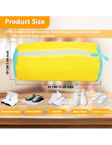 Bolsa de Lavado de Zapatos KRYVONTA 2 Piezas 38.9x18.5cm