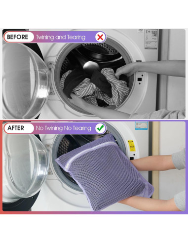 5 Bolsas de Malla OKAKA para Ropa Delicada 50.8x35.6 cm