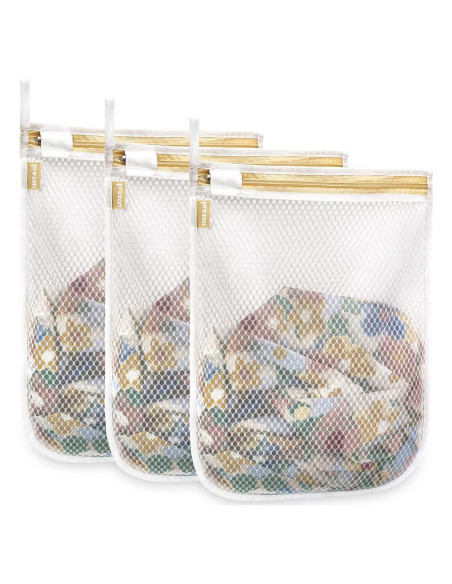 Bolsas de Lavandería de Malla Prezon 30x40 cm - 3 Pcs