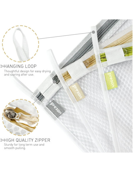 Bolsas de Lavandería de Malla Prezon 30x40 cm - 3 Pcs