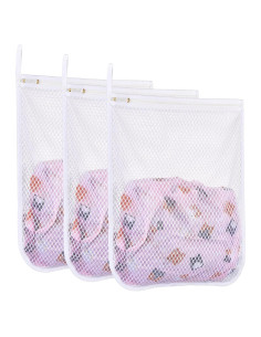 3 Bolsas de Lavandería de Malla LAFFTRAK para Delicados 30x38 cm