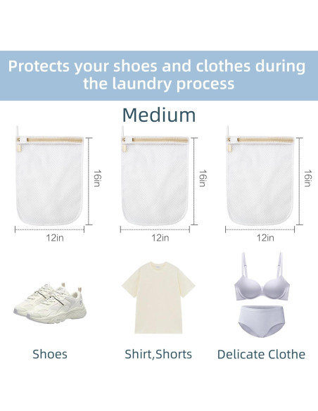 Bolsas de Lavandería de Malla Prezon 30x40 cm - 3 Pcs