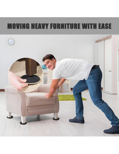 Kit de Deslizadores de Muebles Redondos 16 Piezas EVA