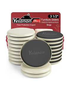 Deslizadores de Muebles Yelanon 20pcs 8.9cm para Alfombra