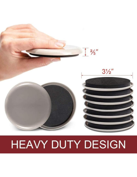 Deslizadores de Muebles Yelanon 20pcs 8.9cm para Alfombra Deslizadores de Muebles Yelanon 20pcs 8.9cm para Alfombra