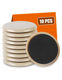 Deslizadores de Muebles Ninsula 10 Piezas 8.89 cm Reutilizables