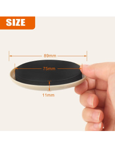 Deslizadores de Muebles Ninsula 10 Piezas 8.89 cm Reutilizables 2