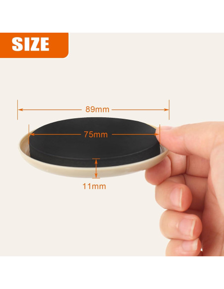 Deslizadores de Muebles Ninsula 10 Piezas 8.89 cm Reutilizables Deslizadores de Muebles Ninsula 10 Piezas 8.89 cm Reutilizables