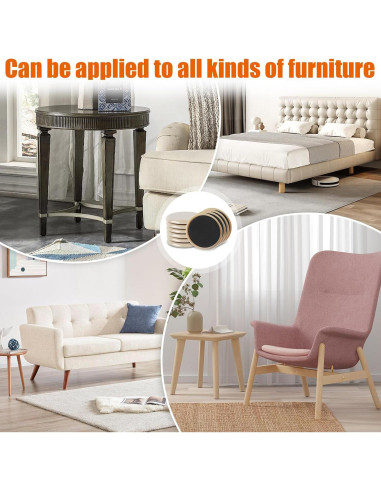 Deslizadores de Muebles Ninsula 10 Piezas 8.89 cm Reutilizables