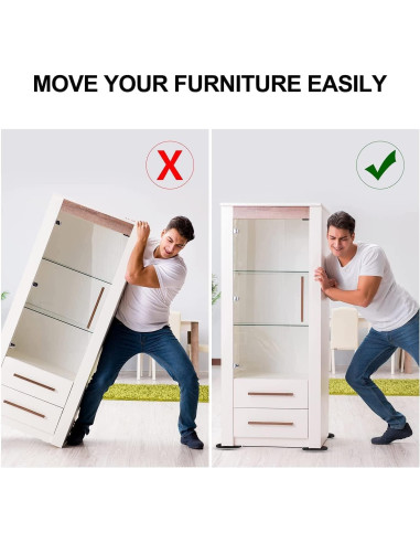 Deslizadores de Muebles Ezprotekt 8 Piezas 24.1x14.6cm Reutilizables