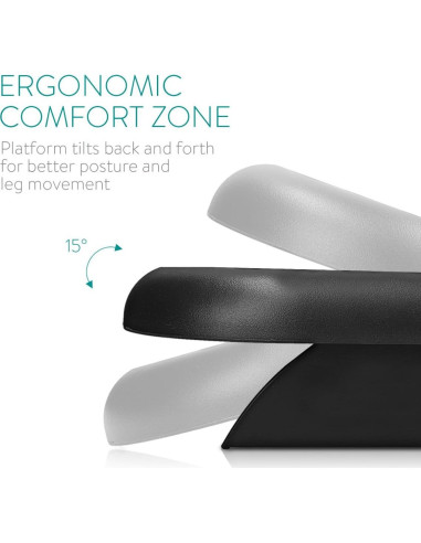 Reposapiés Ergonómico Navaris Ajustable 0-15 para Oficina