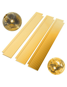 Azulejos de Espejo Mini Cuadrados OIIKI 1400pcs Dorado 4.8x4.8mm