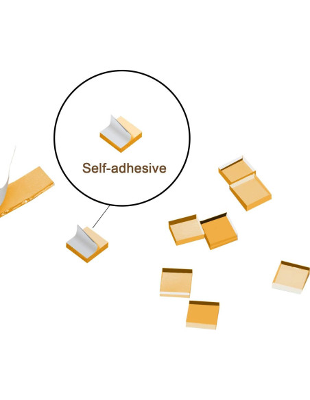 Azulejos de Espejo Mini Cuadrados OIIKI 1400pcs Dorado 4.8x4.8mm Azulejos de Espejo Mini Cuadrados OIIKI 1400pcs Dorado 4.8x4.8mm