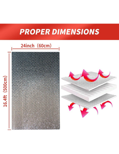 Aislante Reflectante Aiglille 61 cm x 5 m Doble Burbuja