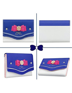 Cartera Pequeña Kawaii Sailor Moon Mujer PU Cuero Azul 2